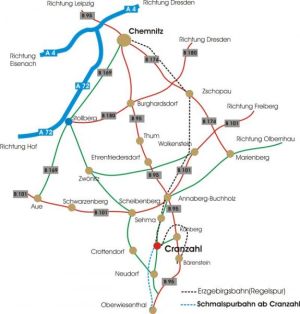 Anfahrt Sehmatal Cranzahl